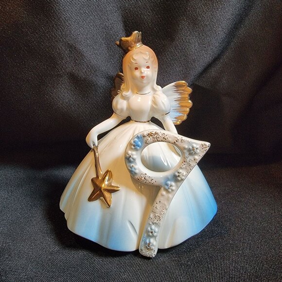 Josef Originals Other - Josef Originals Birthday Angel Girls 9th Year Magic Wand Girl Porcelain Figurine
